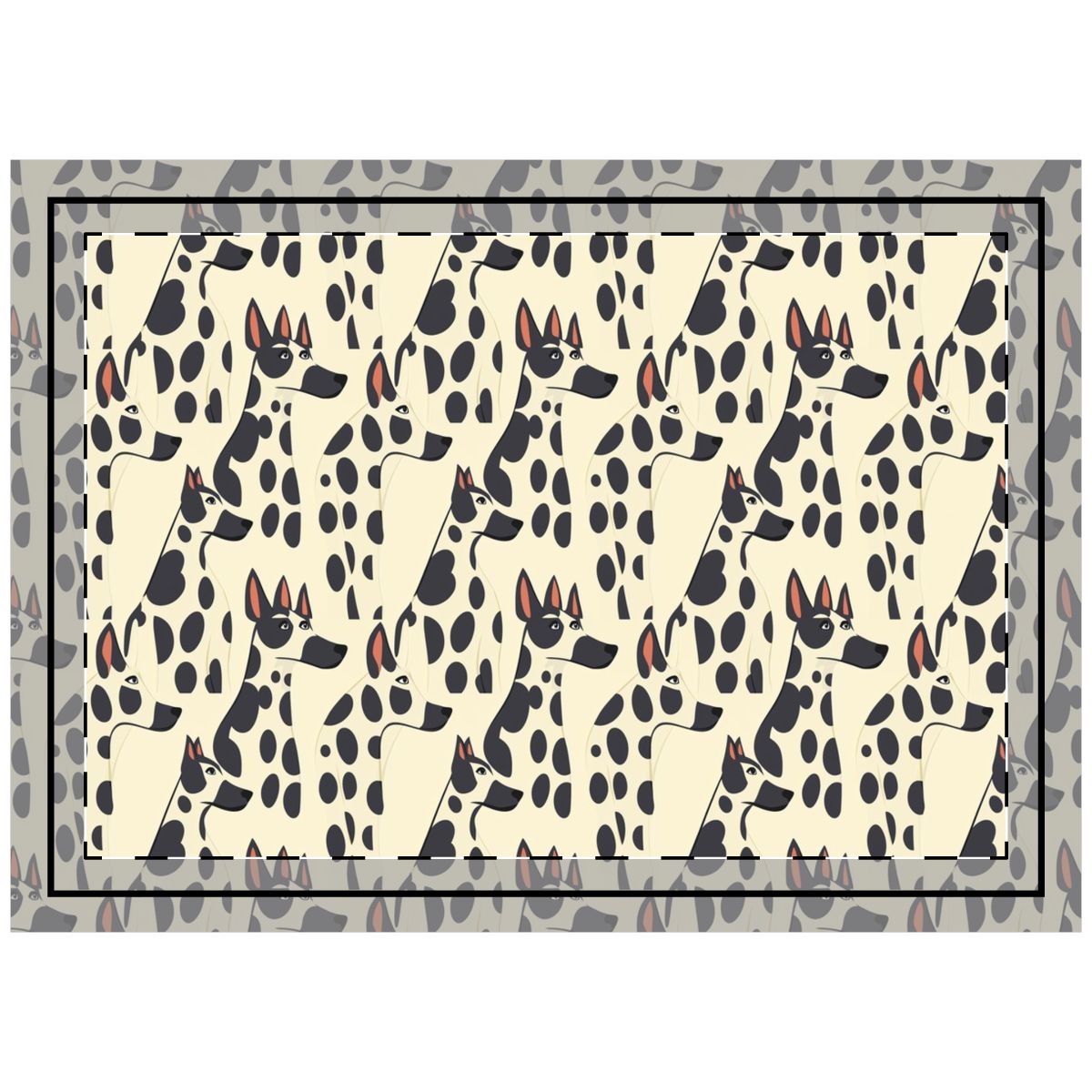 Coral Spotted Danes Throw Pillow