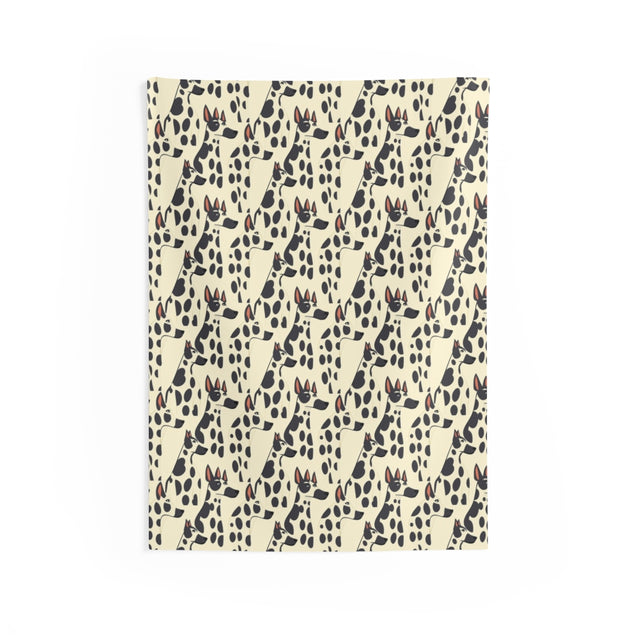 Coral Spotted Danes Wall Tapestry