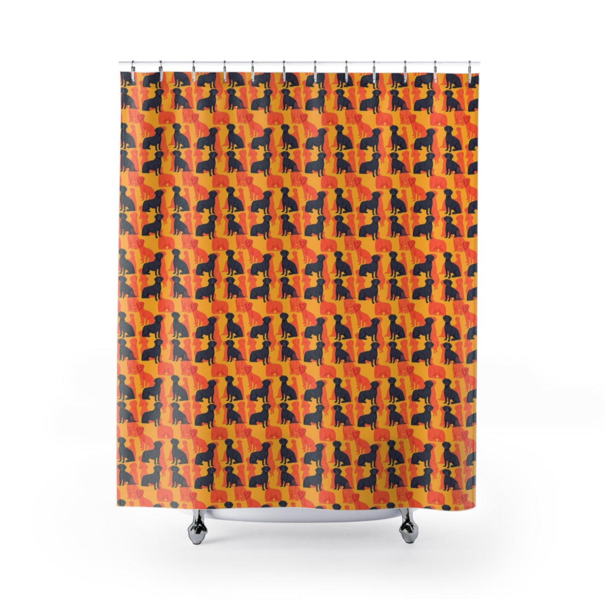 Coral Sunset Labs Shower Curtain