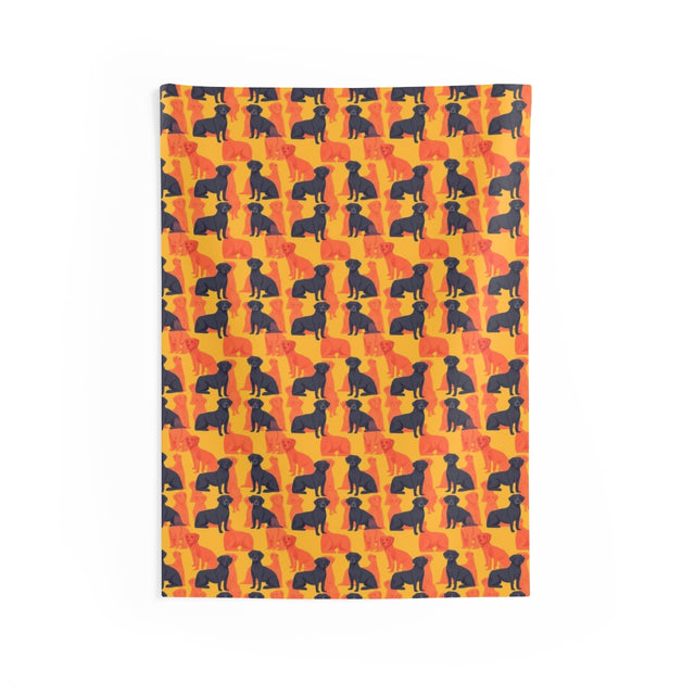 Coral Sunset Labs Wall Tapestry