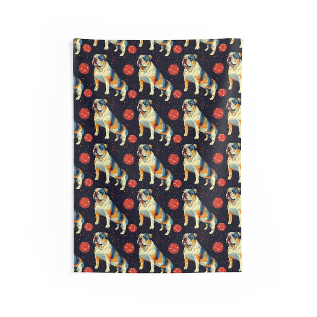 Cosmic Bulldog Constellation Wall Tapestry