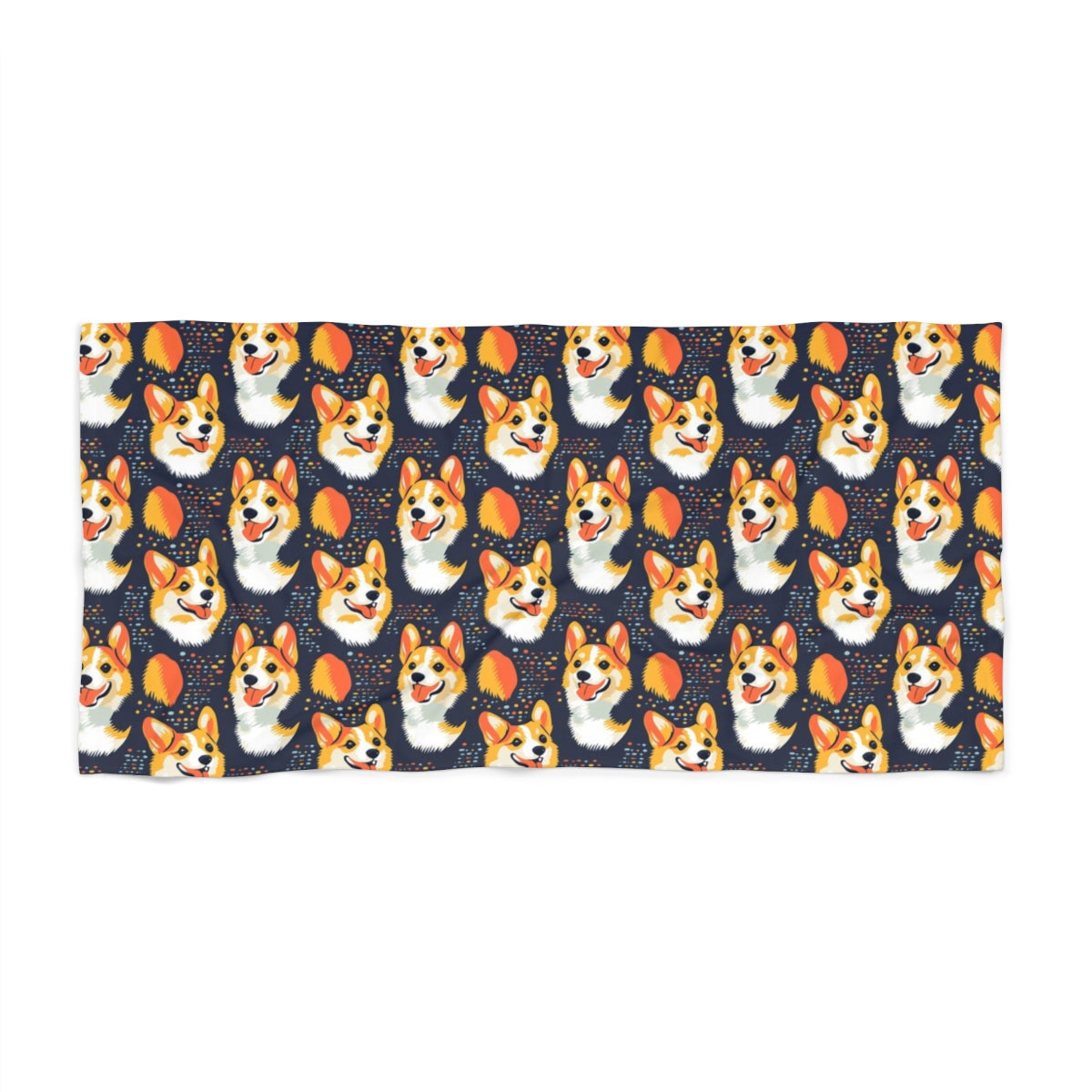 Cosmic Corgi Constellation Beach Towel