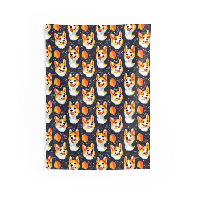 Cosmic Corgi Constellation Wall Tapestry