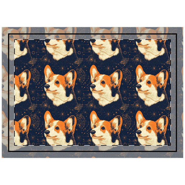 Cosmic Navigator Corgis Throw Pillow