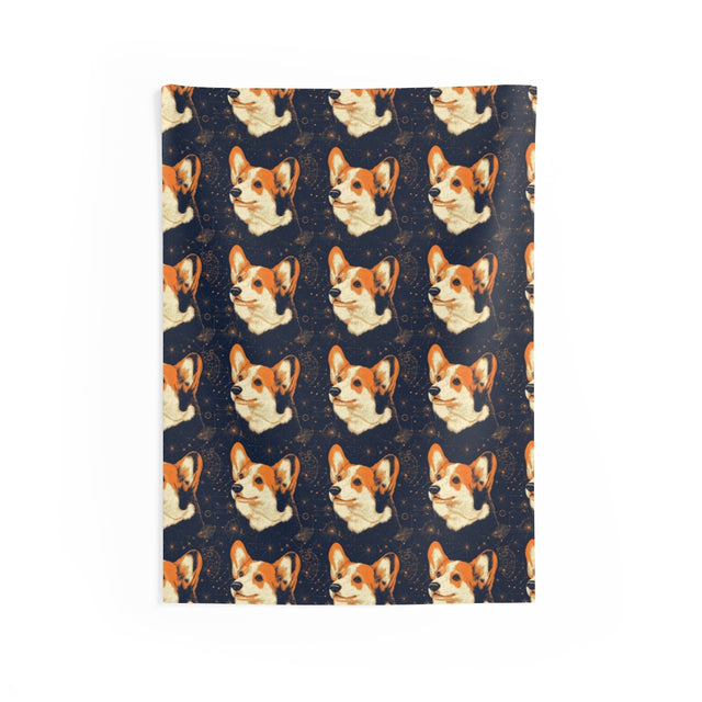 Cosmic Navigator Corgis Wall Tapestry