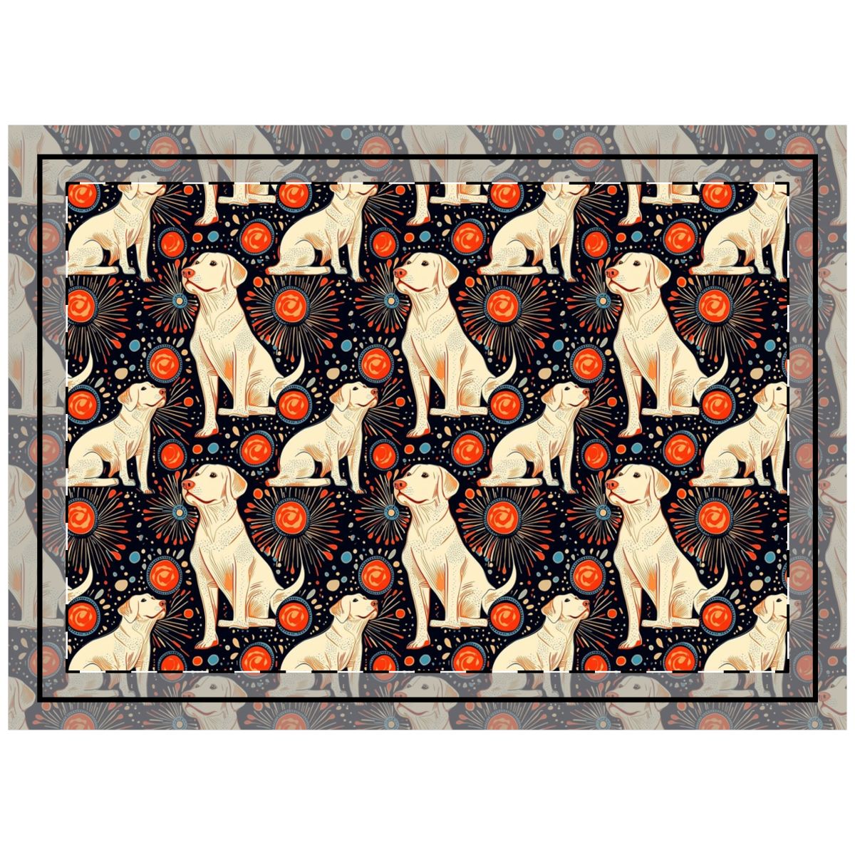 Cosmic Retriever Constellation Throw Pillow