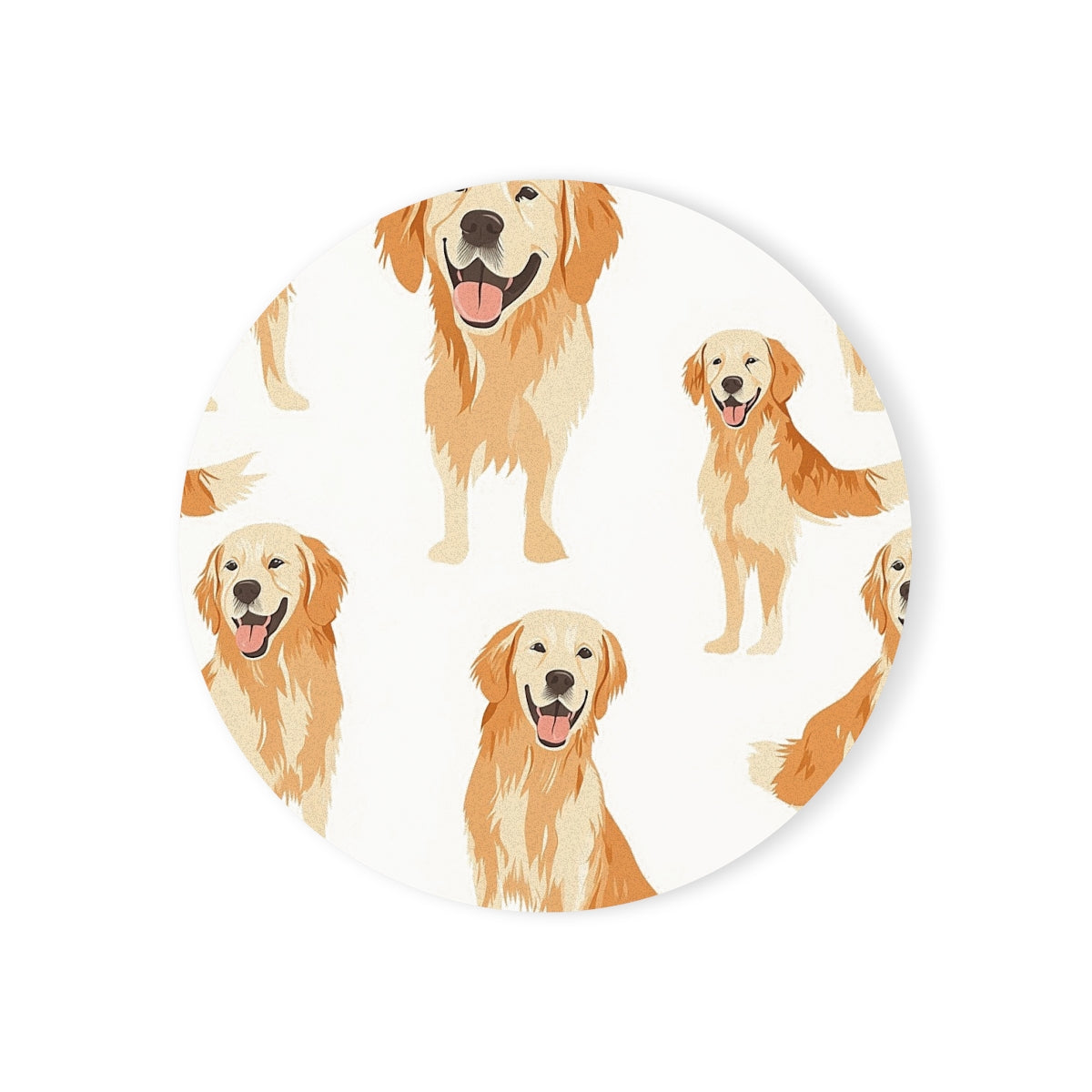Cream Hour Retrievers Coasters