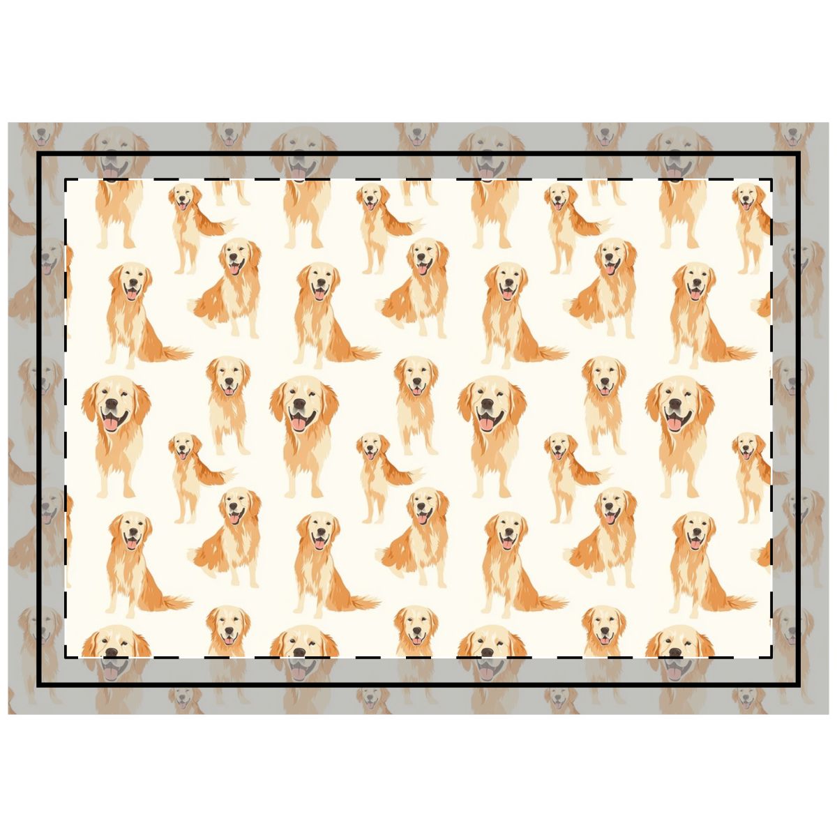 Cream Hour Retrievers Throw Pillow