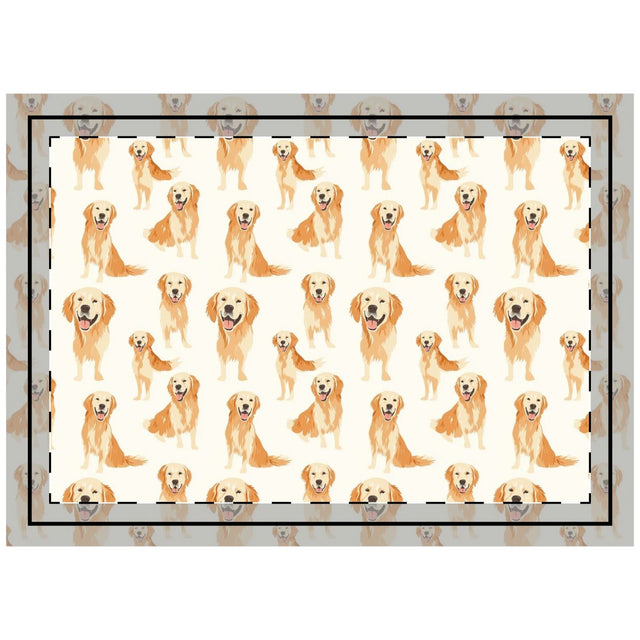 Cream Hour Retrievers Throw Pillow