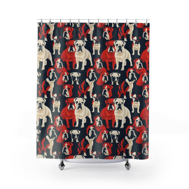 Crimson Devils Shower Curtain