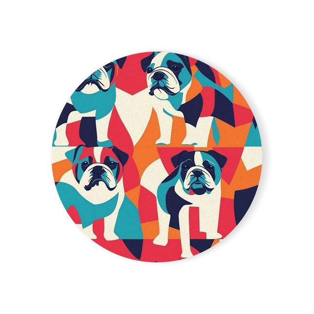 Cubist Bulldog Brigade Coasters