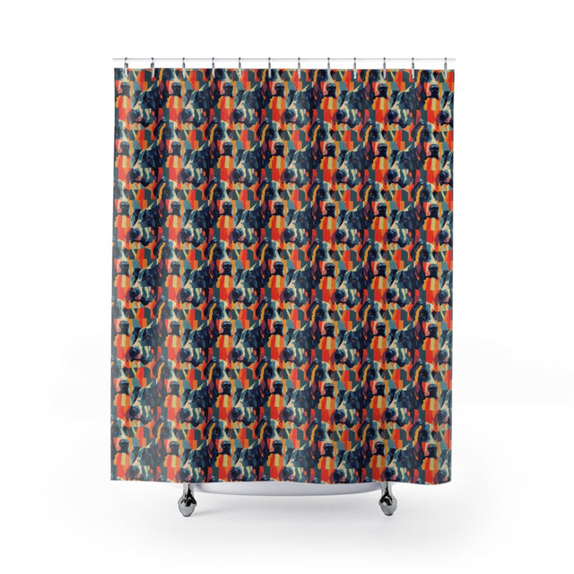 Cubist Canine Dreams Shower Curtain