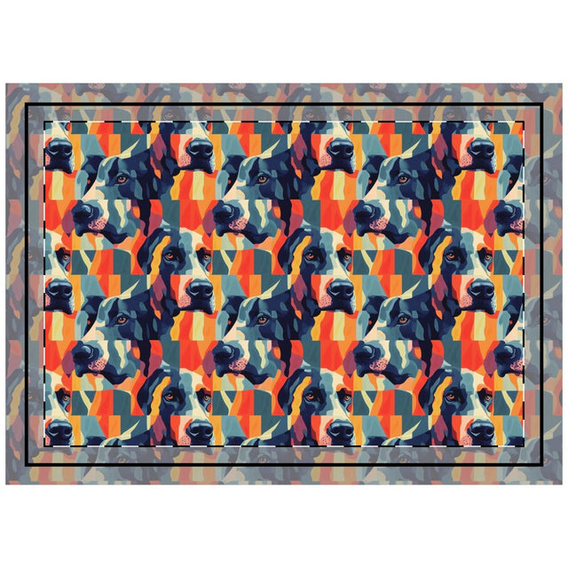 Cubist Canine Dreams Throw Pillow
