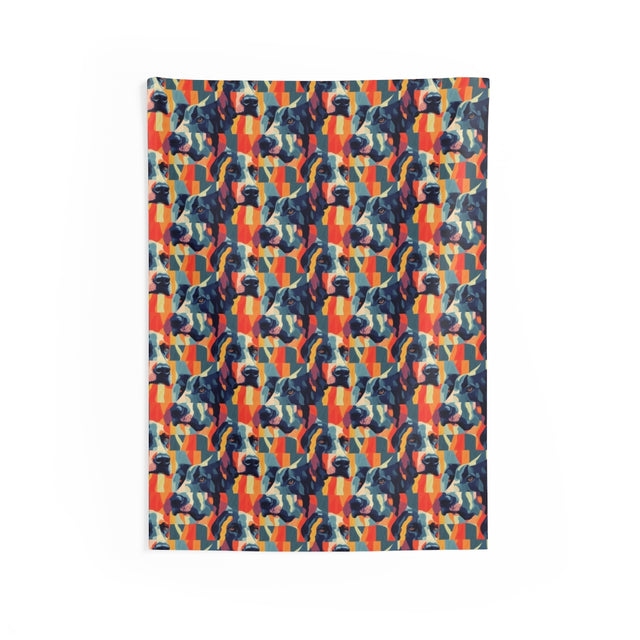 Cubist Canine Dreams Wall Tapestry