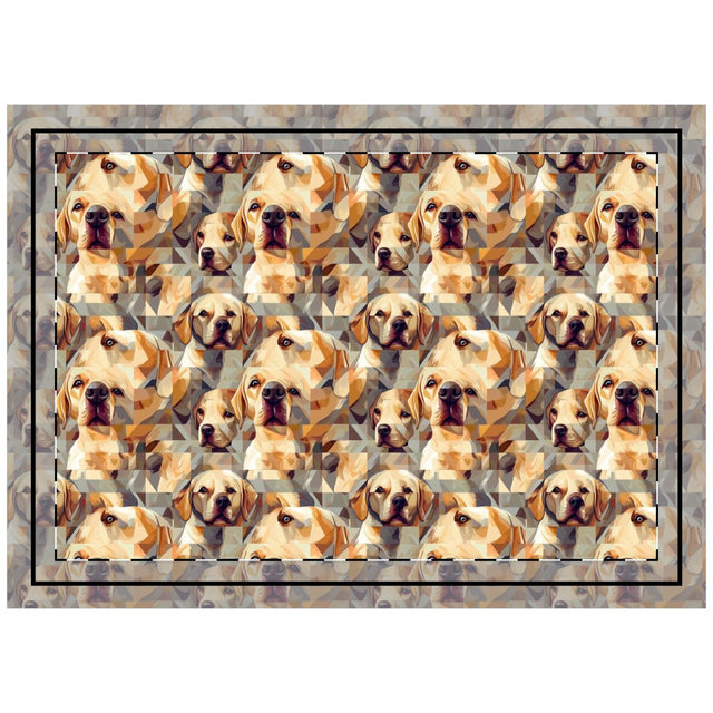 Cubist Golden Hour Labs Throw Pillow