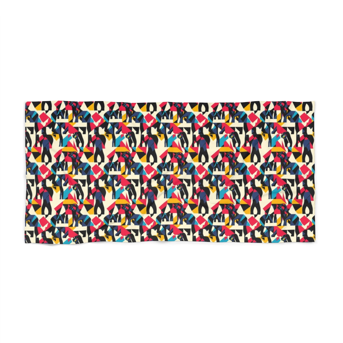 Cubist Hounds Beach Towel