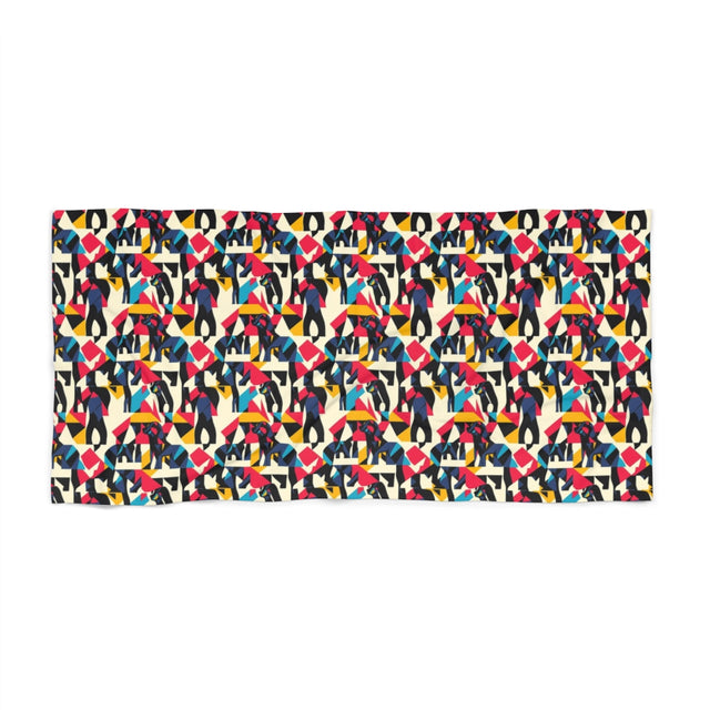Cubist Hounds Beach Towel
