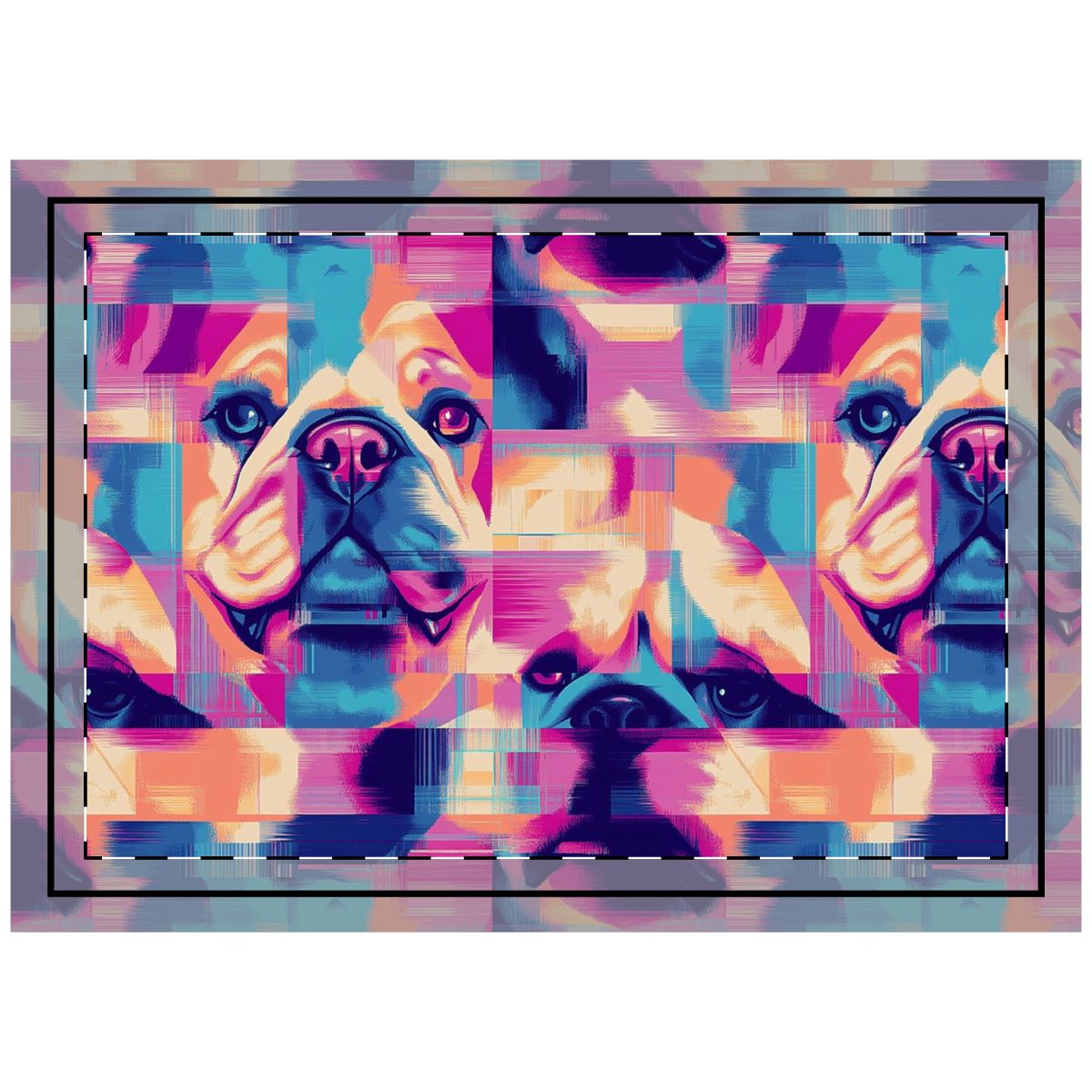 Digital Dreams Bulldogs Throw Pillow