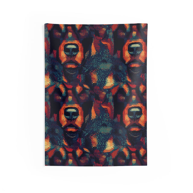 Digital Mosaic Rottweiler Wall Tapestry