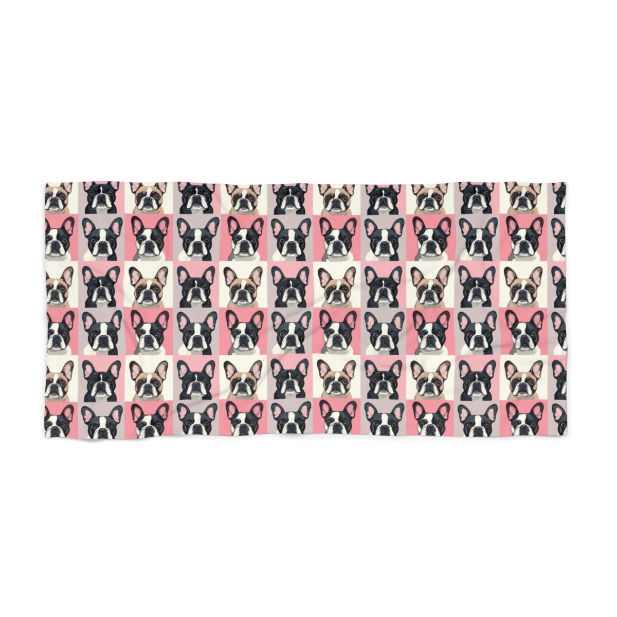 Dusty Frenchie Fever Beach Towel
