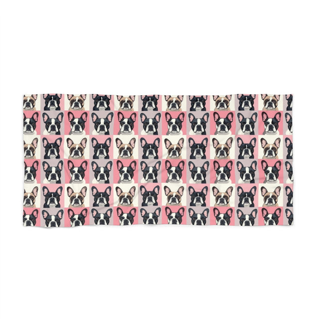 Dusty Frenchie Fever Beach Towel