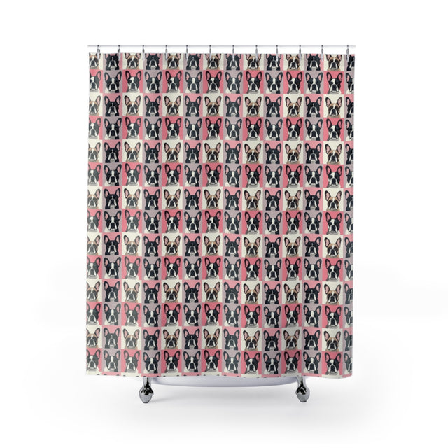 Dusty Frenchie Fever Shower Curtain