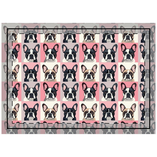 Dusty Frenchie Fever Throw Pillow