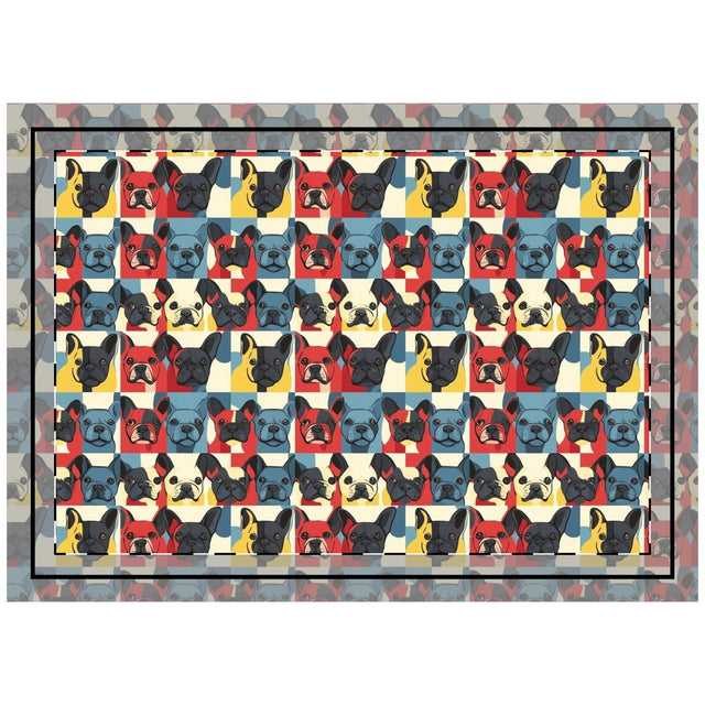 Dusty Frenchie Gallery Throw Pillow