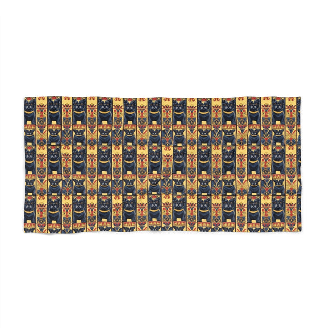 Egyptian Sphinx Frenchies Beach Towel