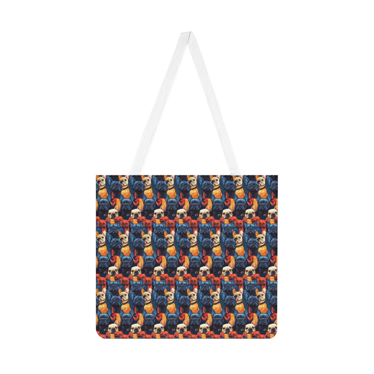 Electric Blues Frenchies Tote Bag
