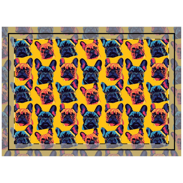 Electric Bulldog Boulevard Throw Pillow