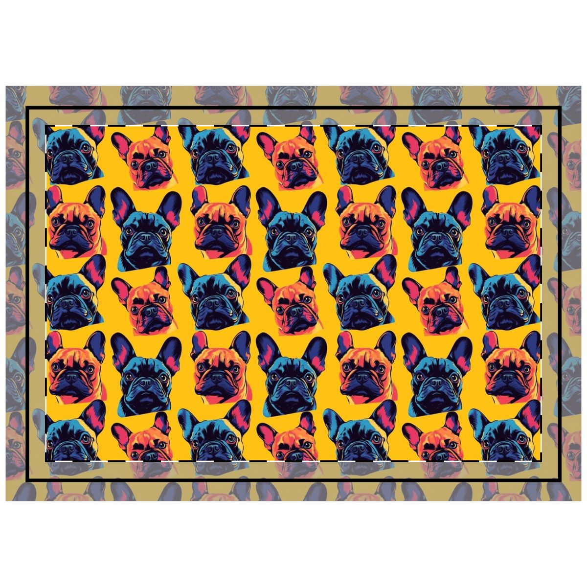 Electric Bulldog Boulevard Throw Pillow
