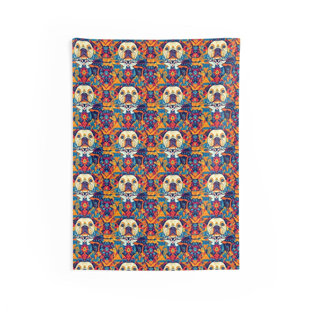 Electric Bulldog Dreams Wall Tapestry