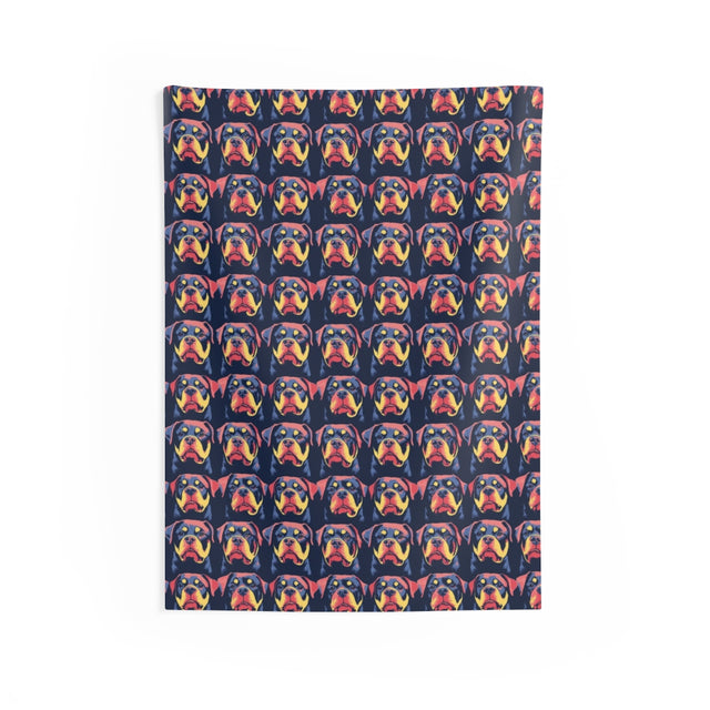 Electric Pop Rottweilers Wall Tapestry