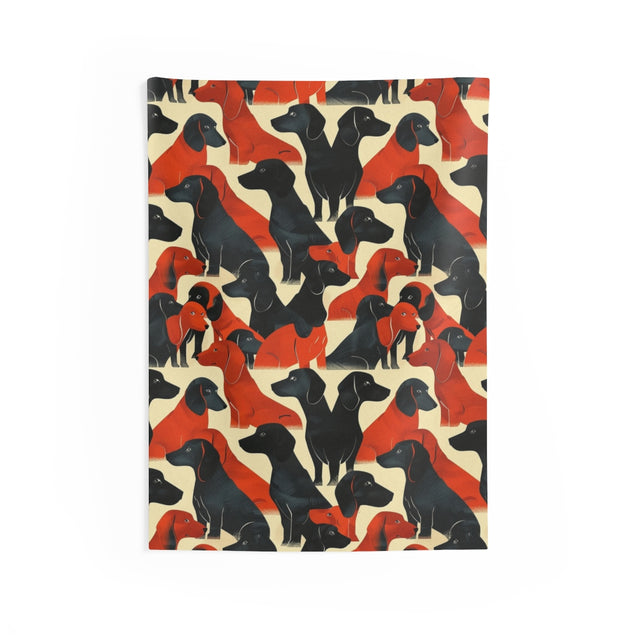 Ember and Shadow Dachsunds Wall Tapestry