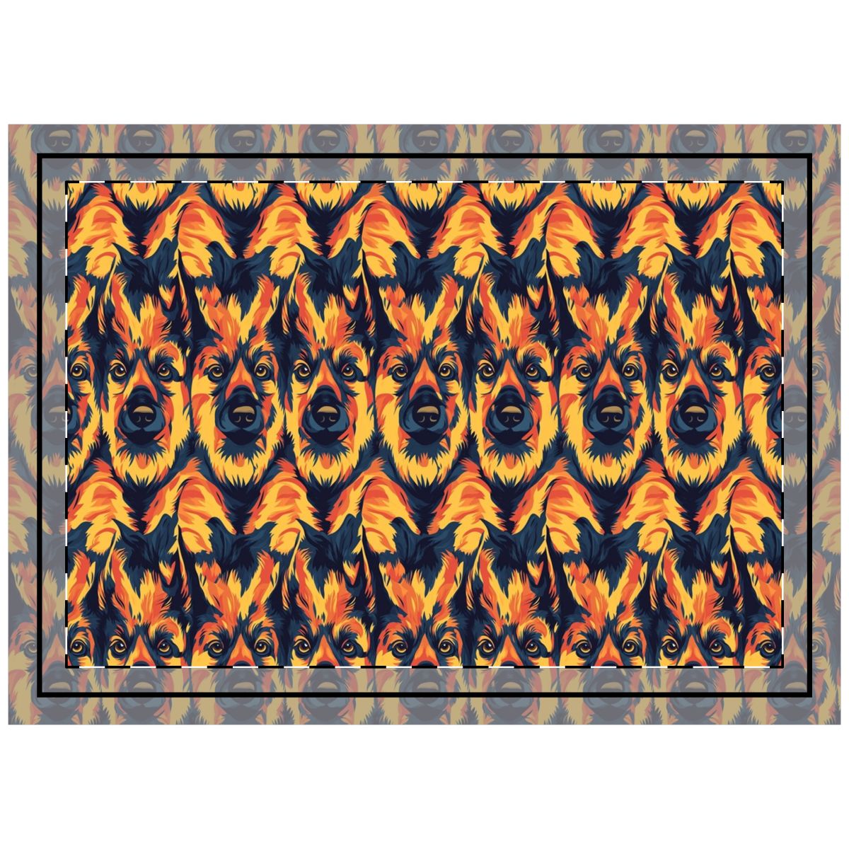 Ember Flame Shepherds Throw Pillow