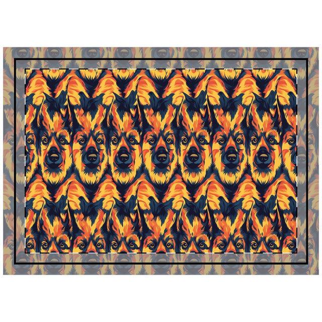 Ember Flame Shepherds Throw Pillow