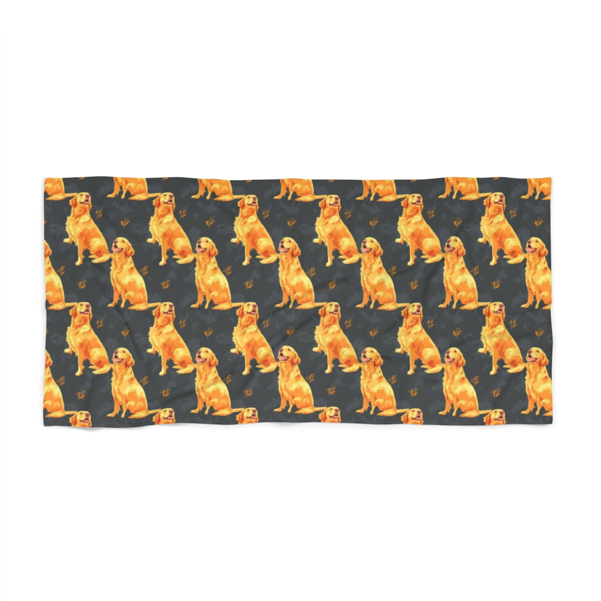 Ember Hour Retrievers Beach Towel