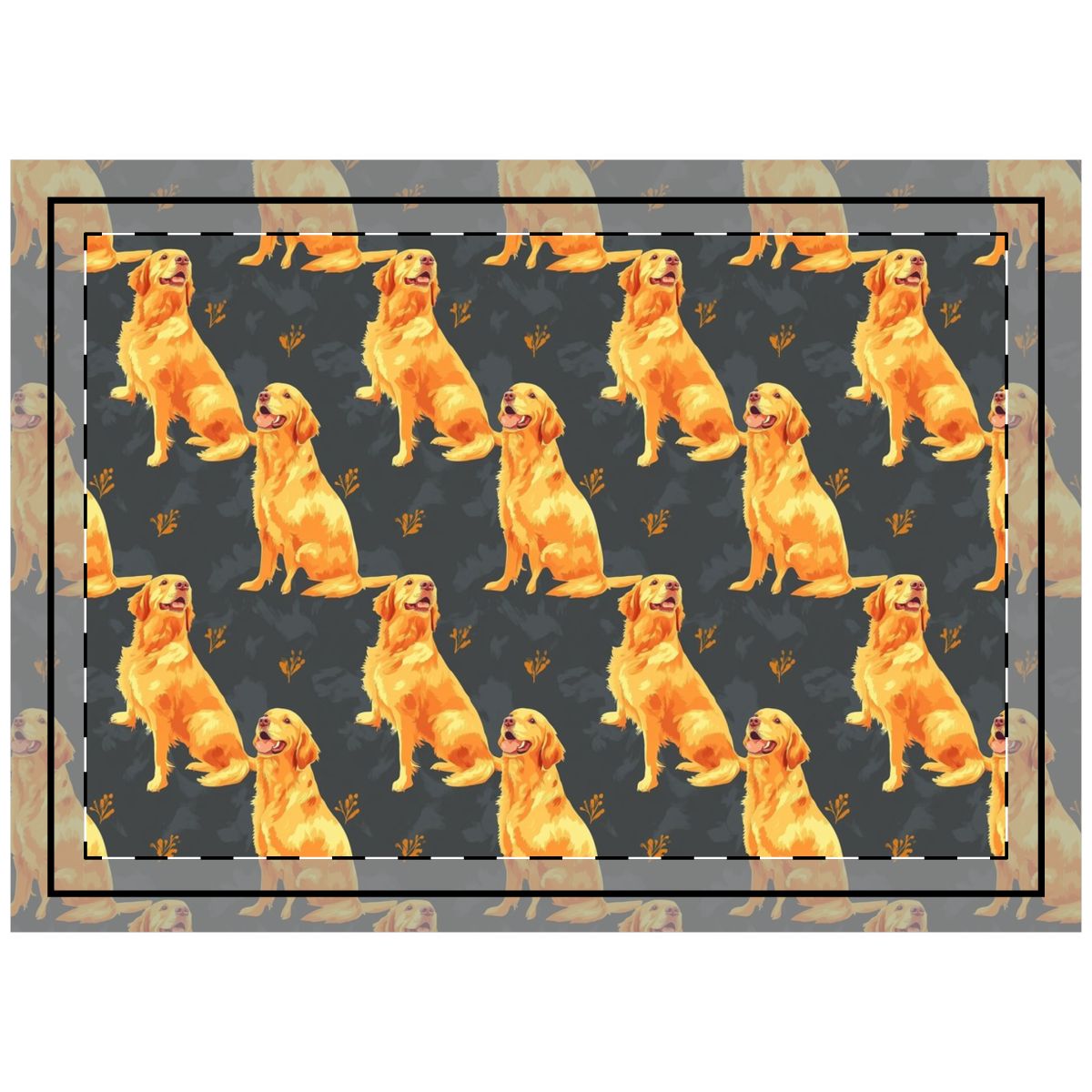 Ember Hour Retrievers Throw Pillow