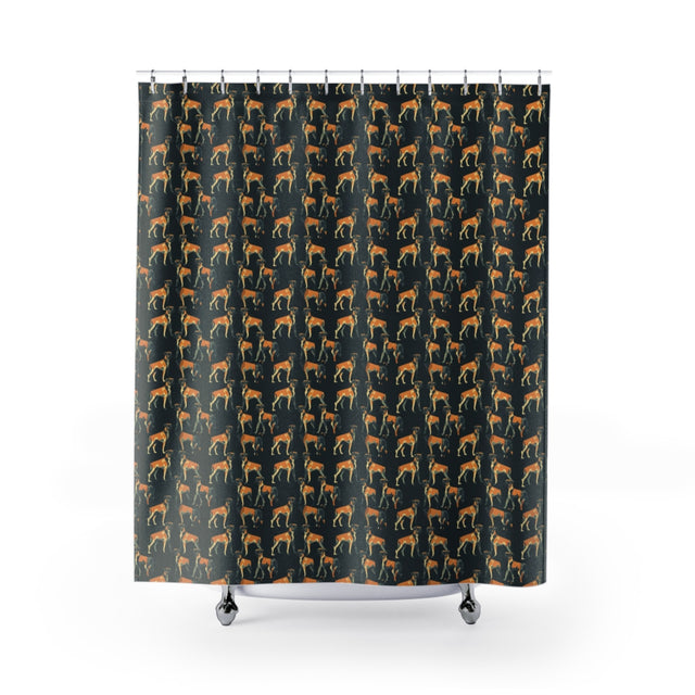 Ember Shadow Boxers Shower Curtain