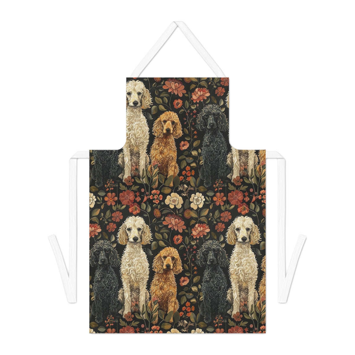Enchanted Garden Poodles Apron
