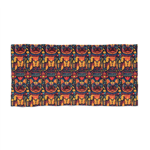 Fiesta Frenchies Beach Towel