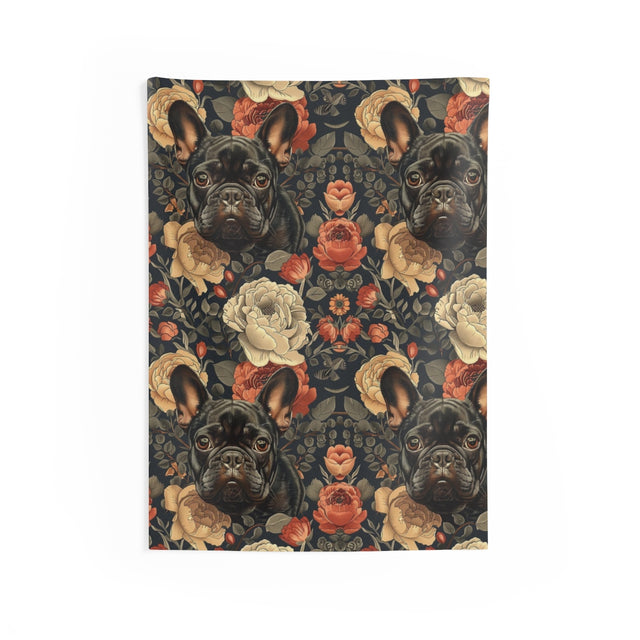Floral Reverie Frenchies Wall Tapestry