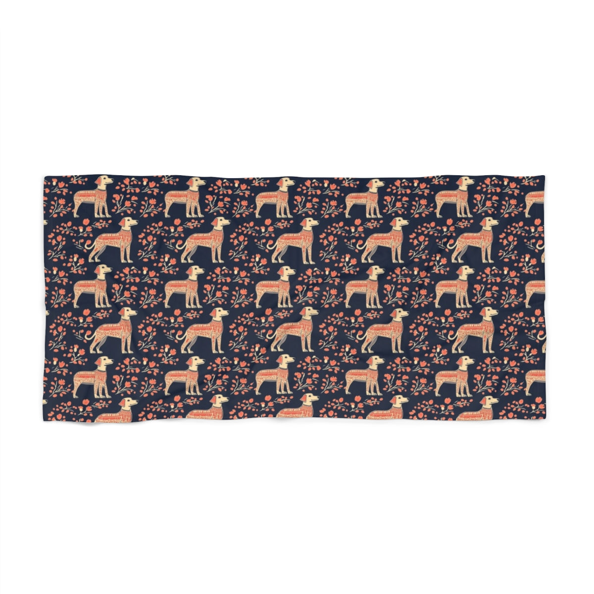 Folk Art Harvest Retrievers Beach Towel