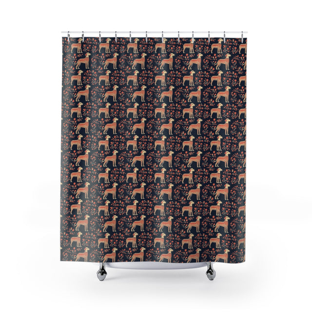 Folk Art Harvest Retrievers Shower Curtain