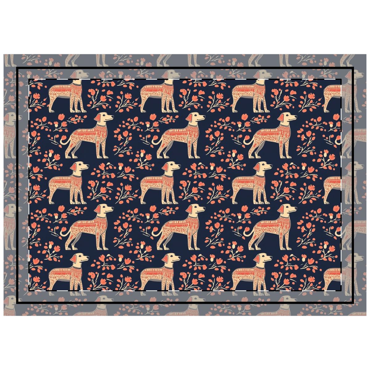 Folk Art Harvest Retrievers Throw Pillow