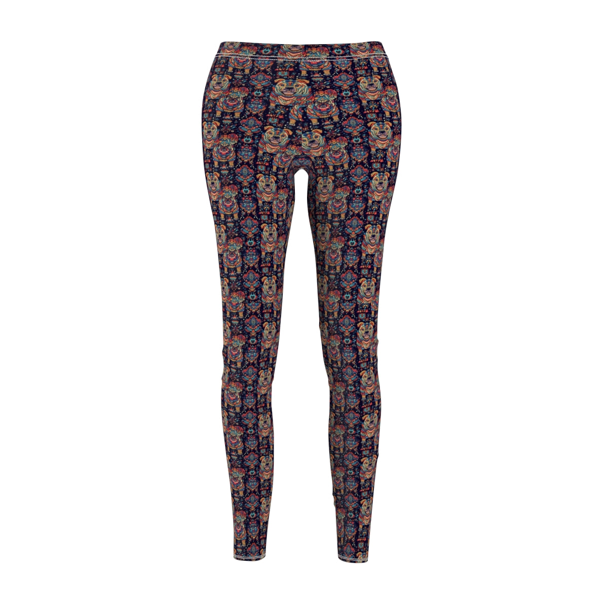 Folk Bulldog Dreams Leggings