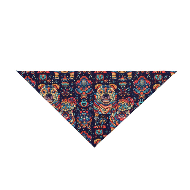 Folk Bulldog Dreams Pet Bandana
