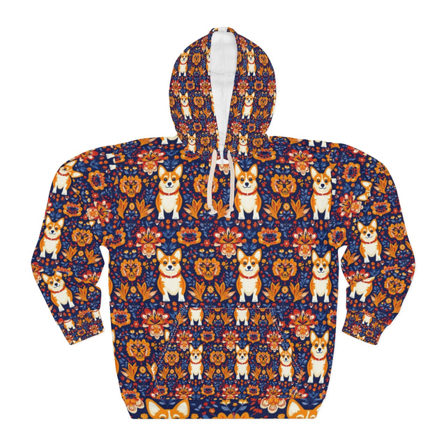 Folk Festival Corgis Hoodie