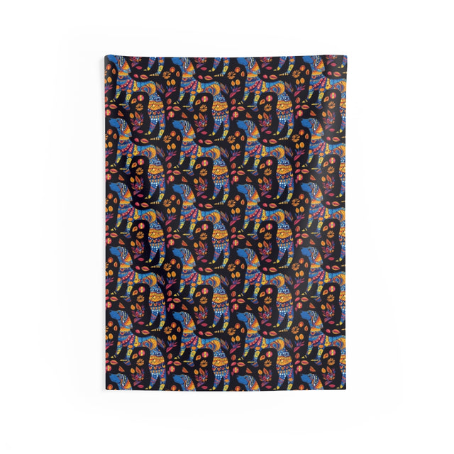 Folk Festival Labradors Wall Tapestry